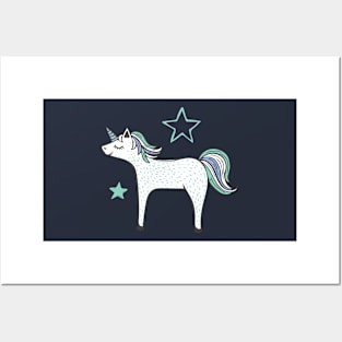 Happy Unicorn Posters and Art